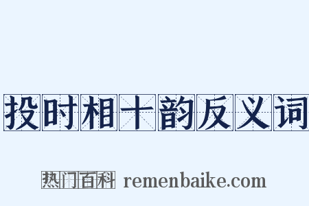 投时相十韵反义词是什么意思的图片